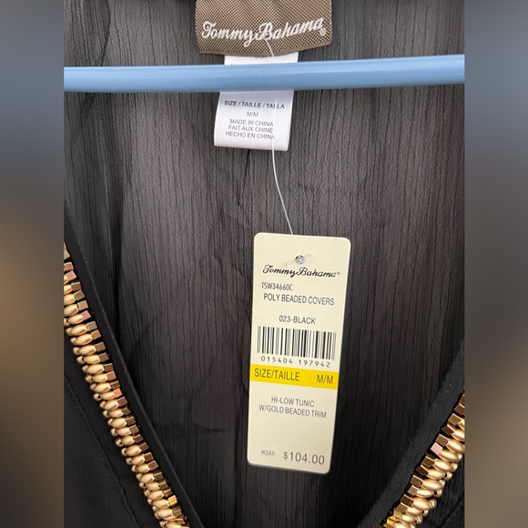 Tommy Bahama Sheer Beaded Cover Up Beach Swim Women’s Medium New With Tags - Picture 5 of 6